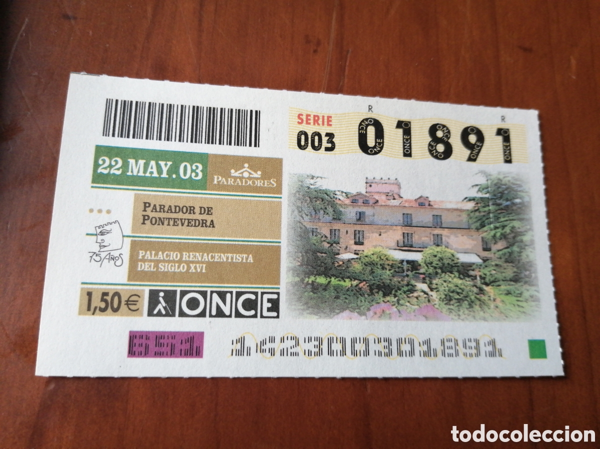 Cupones ONCE: CUPON ONCE PARADORES 2003 PARADOR DE PONTEVEDRA