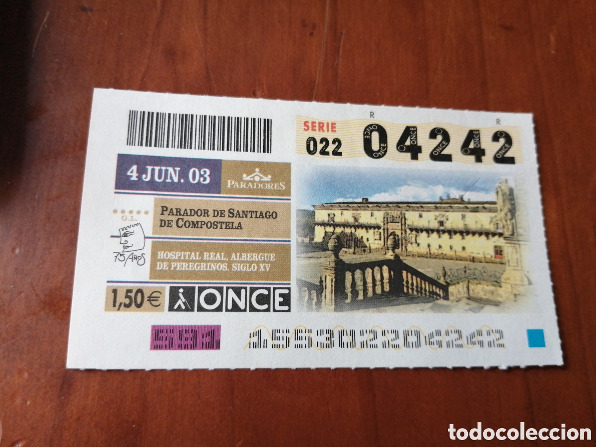 Cupones ONCE: CUPON ONCE PARADORES 2003 PARADOR DE SANTIAGO DE COMPOSTELA