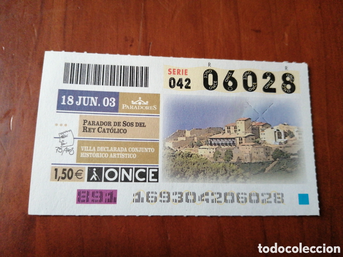 Cupones ONCE: CUPON ONCE PARADORES 2003 PARADOR DE SOS DEL REY CATOLICO