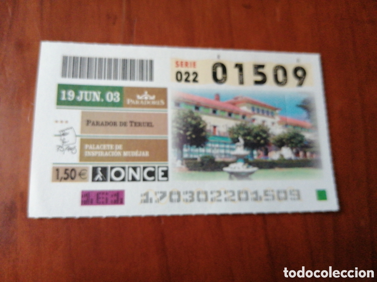 Cupones ONCE: CUPON ONCE PARADORES 2003 PARADOR DE TERUEL