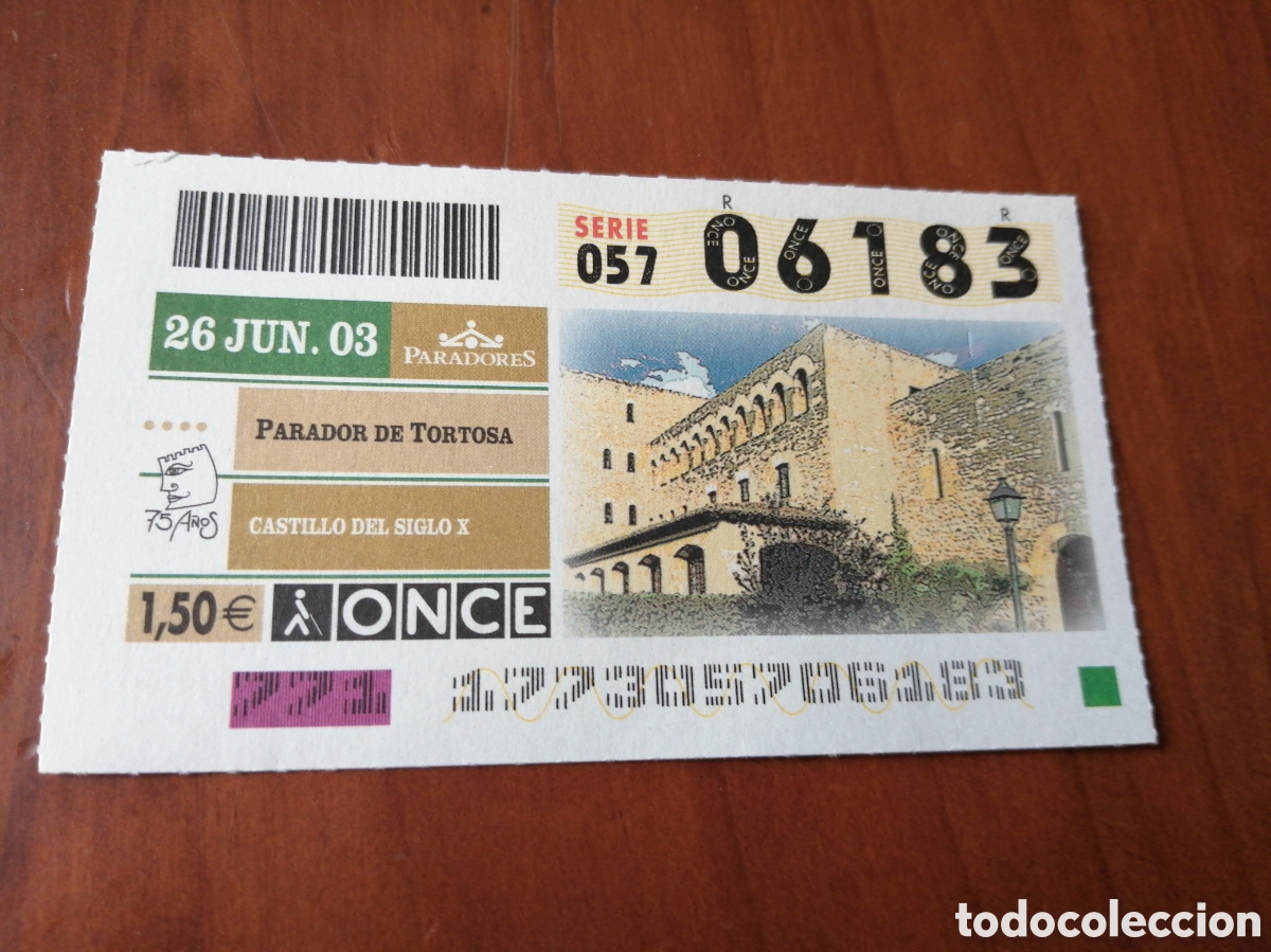 Cupones ONCE: CUPON ONCE PARADORES 2003 PARADOR DE TORTOSA