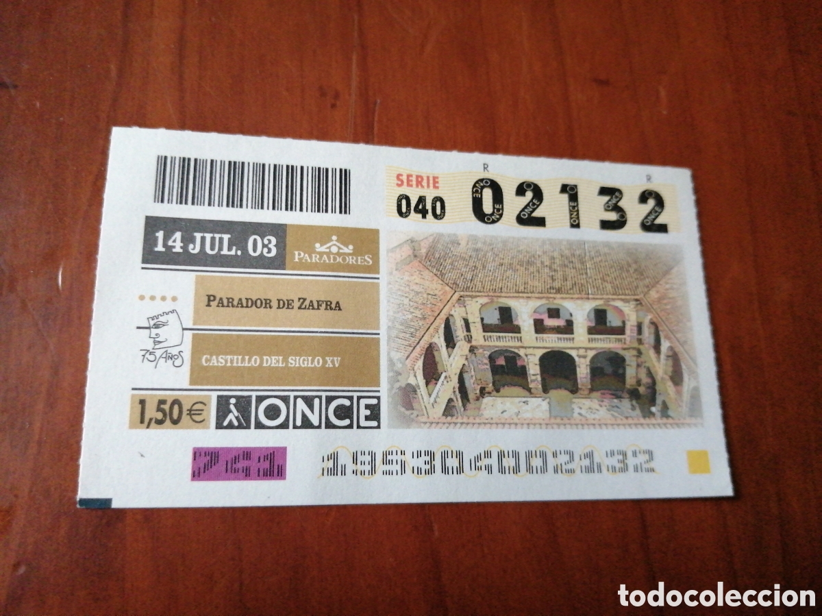 Cupones ONCE: CUPON ONCE PARADORES 2003 PARADOR DE ZAFRA