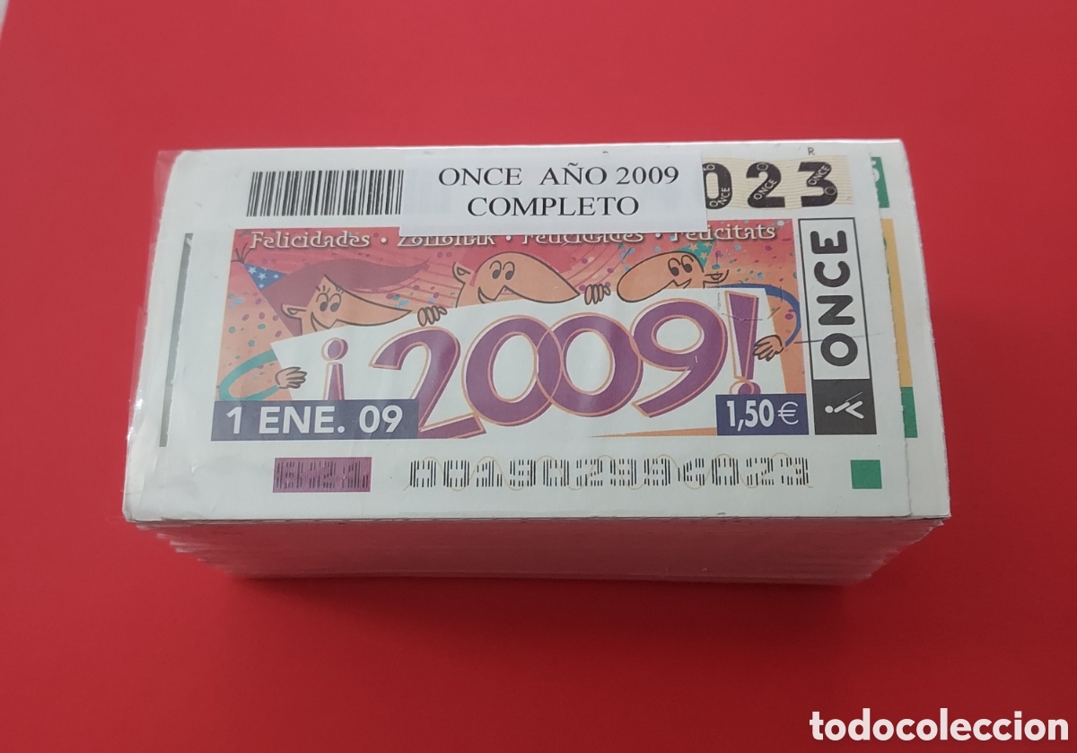 Cupones ONCE: A&Ntilde;O 2009 COMPLETO CUPONES DE LA ONCE TODOS LOS SORTEOS DEL A&Ntilde;O - Foto 1