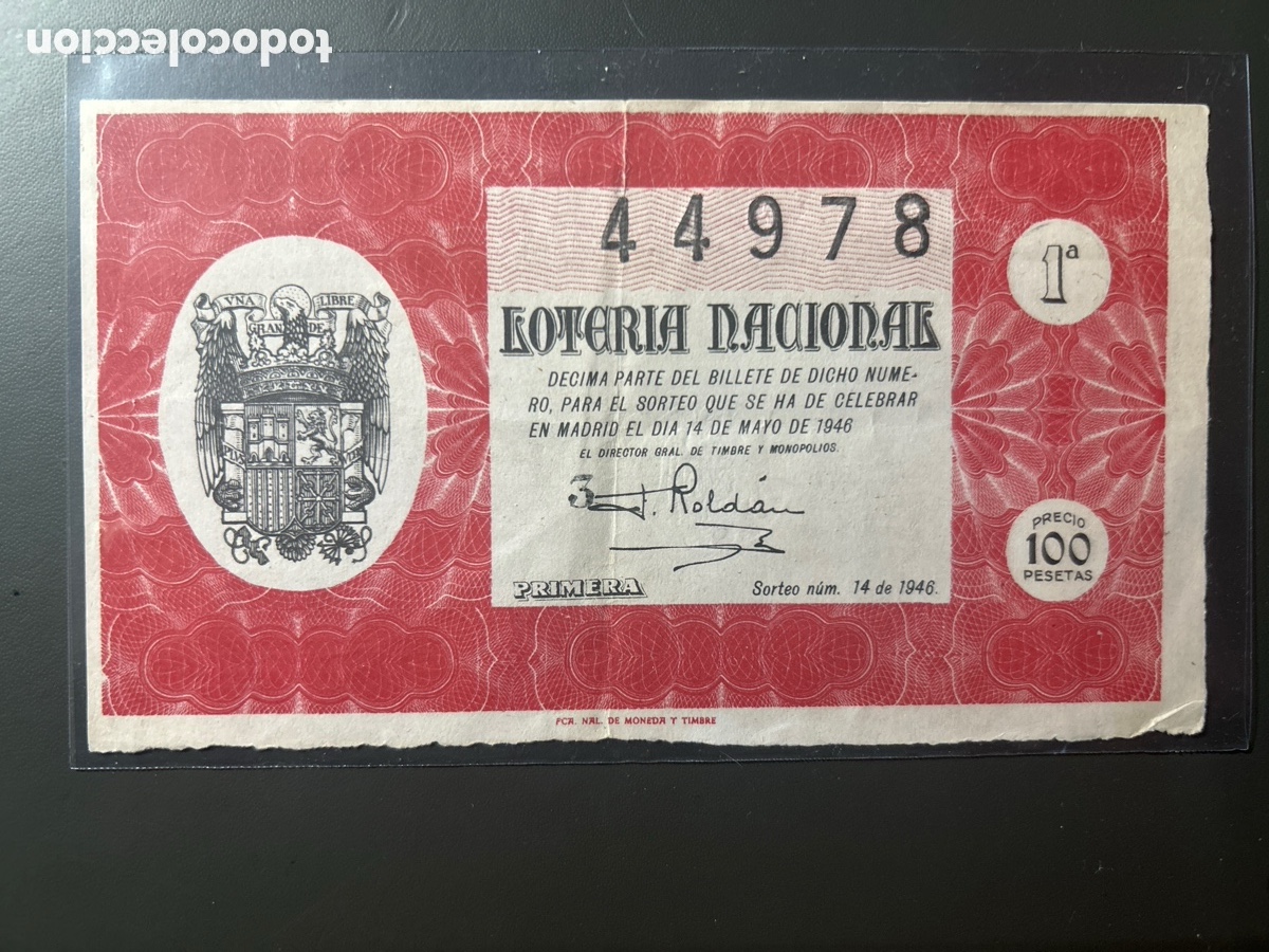 Cupones ONCE: Loteria A&ntilde;o 1946 Sorteo 14 - Foto 1