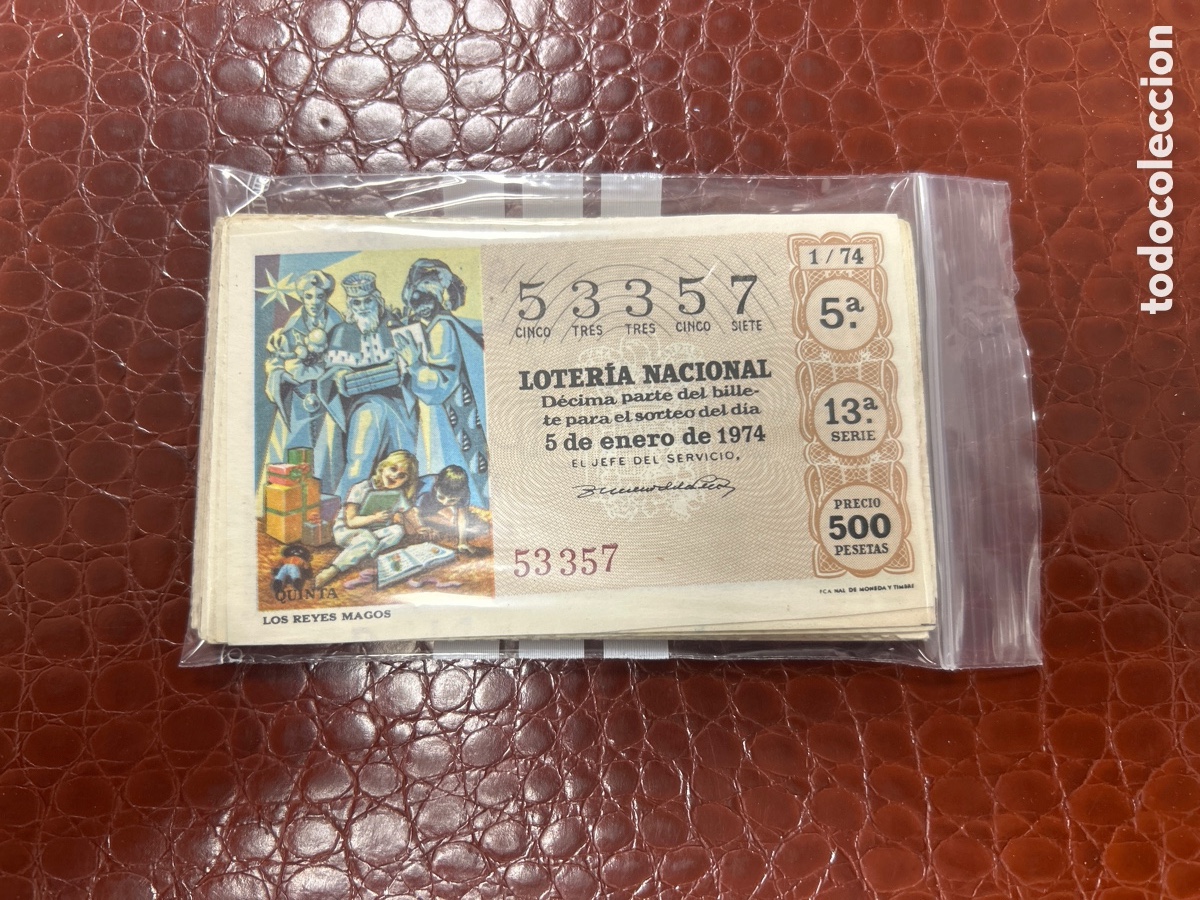 Cupones ONCE: Loteria A&ntilde;o 1974 Completo - Foto 1