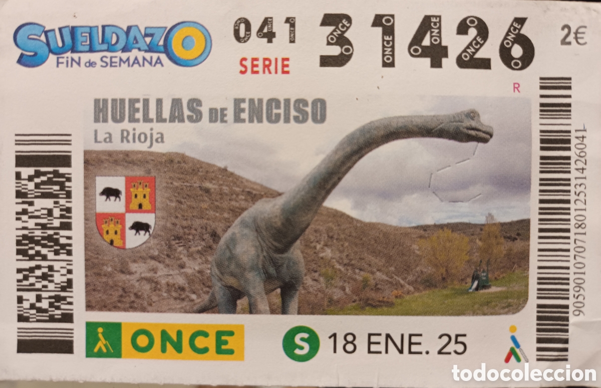 Cupones ONCE: CUP&Oacute;N ONCE. HUELLAS DE ENCISO. LA RIOJA - Foto 1