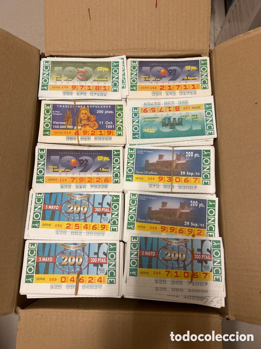 Cupones ONCE: Caja con 10 Mil cupones de los Viernes de la ONCE - Foto 1