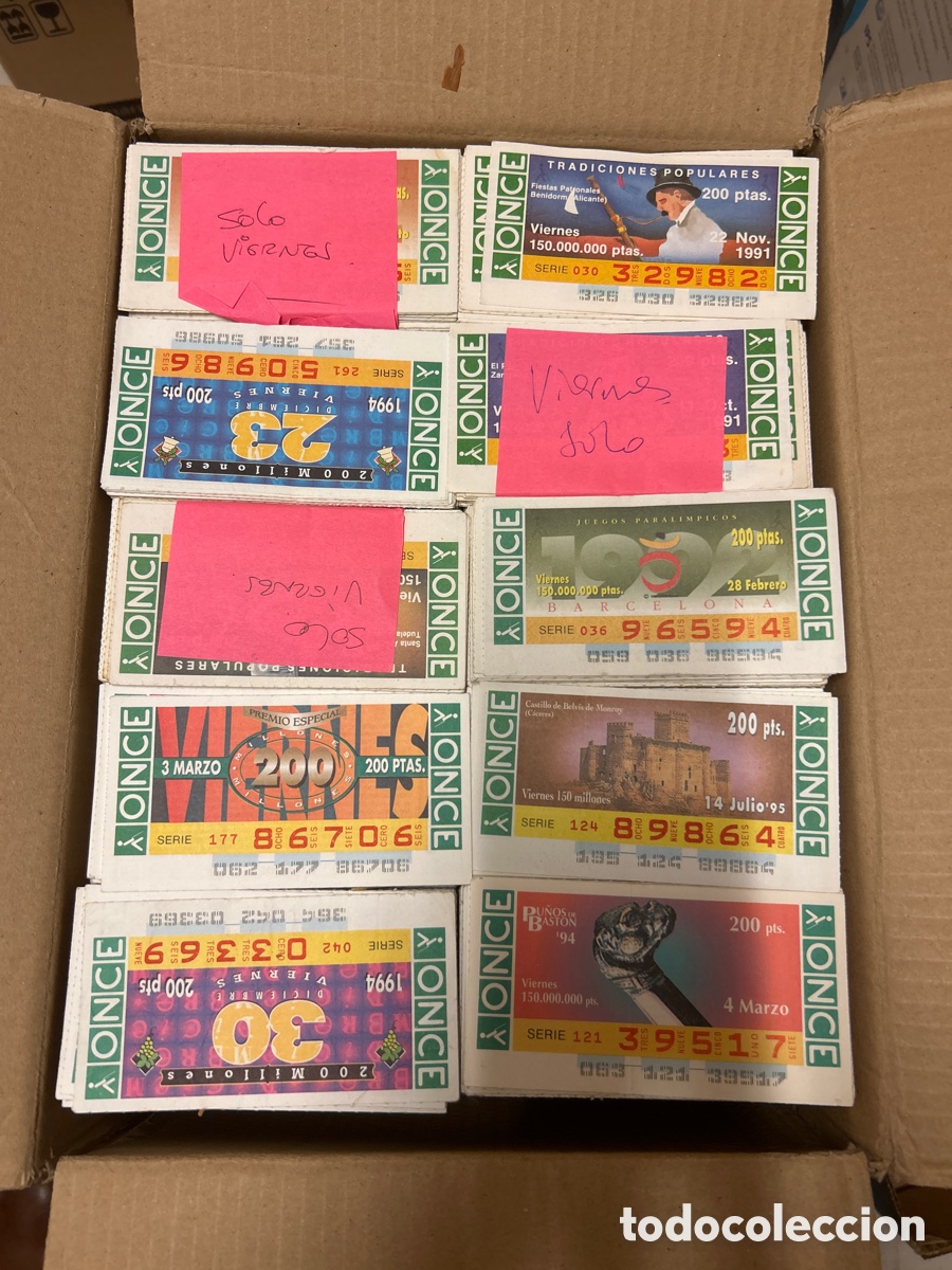 Cupones ONCE: Caja con 10 Mil cupones de los Viernes de la ONCE - Foto 1