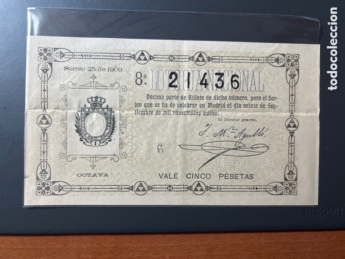 Cupones ONCE: Loteria A&ntilde;o 1909 Sorteo 25 - Foto 1