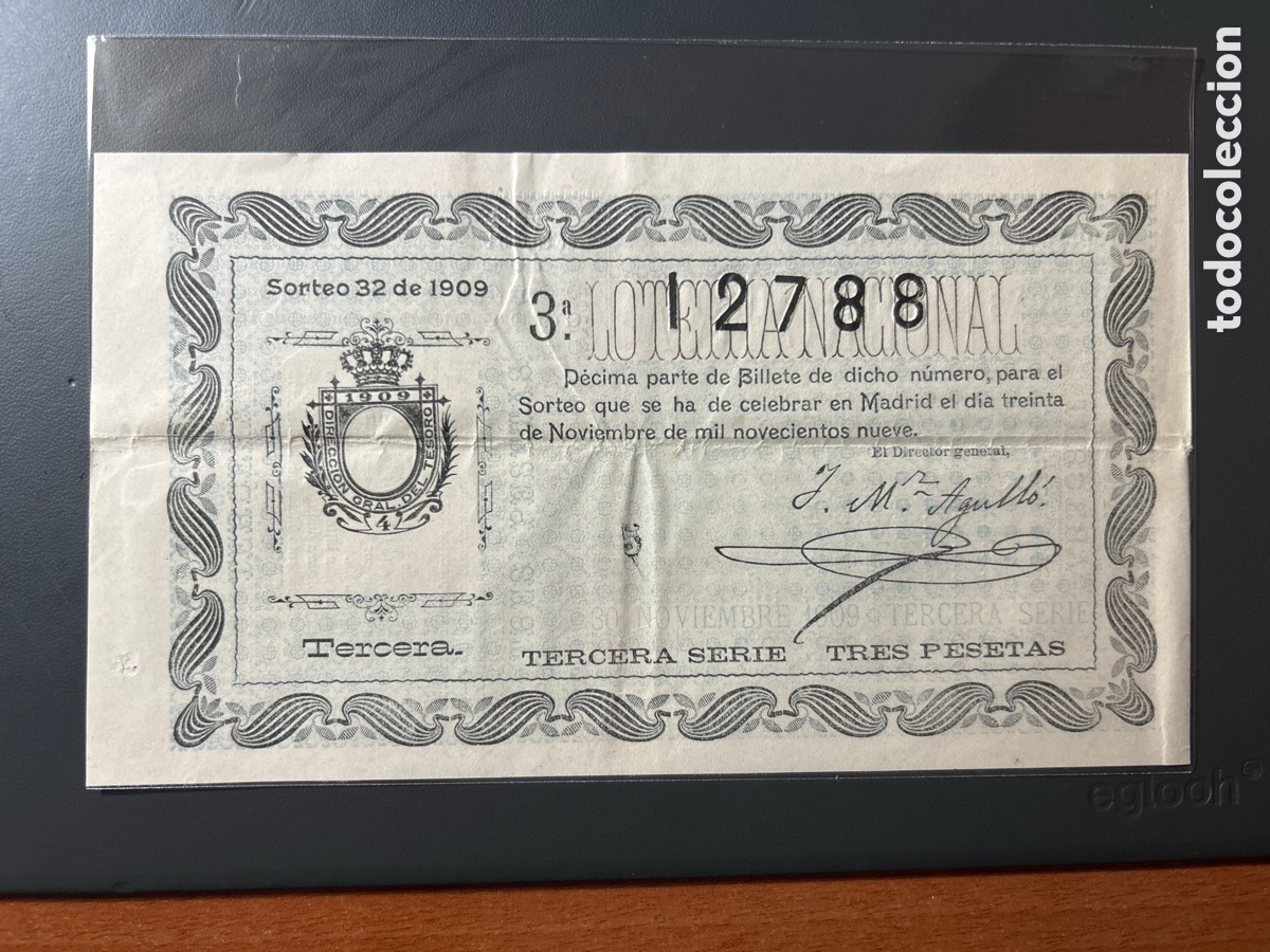 Cupones ONCE: Loteria A&ntilde;o 1909 Sorteo 32 - Foto 1