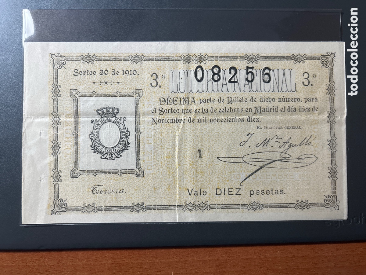 Cupones ONCE: Loteria A&ntilde;o 1910 Sorteo 30 - Foto 1