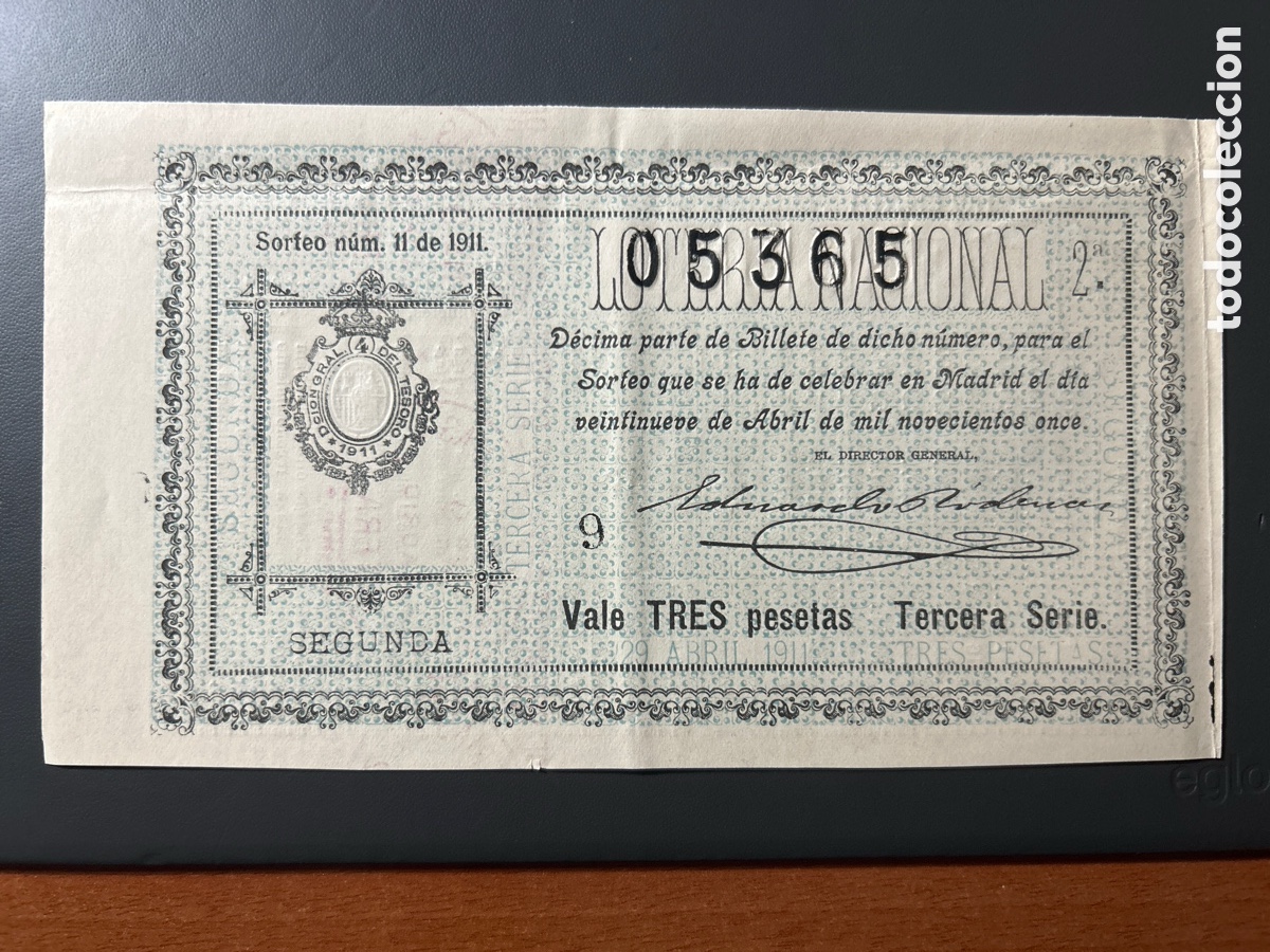 Cupones ONCE: Loteria A&ntilde;o 1911 Sorteo 11 - Foto 1