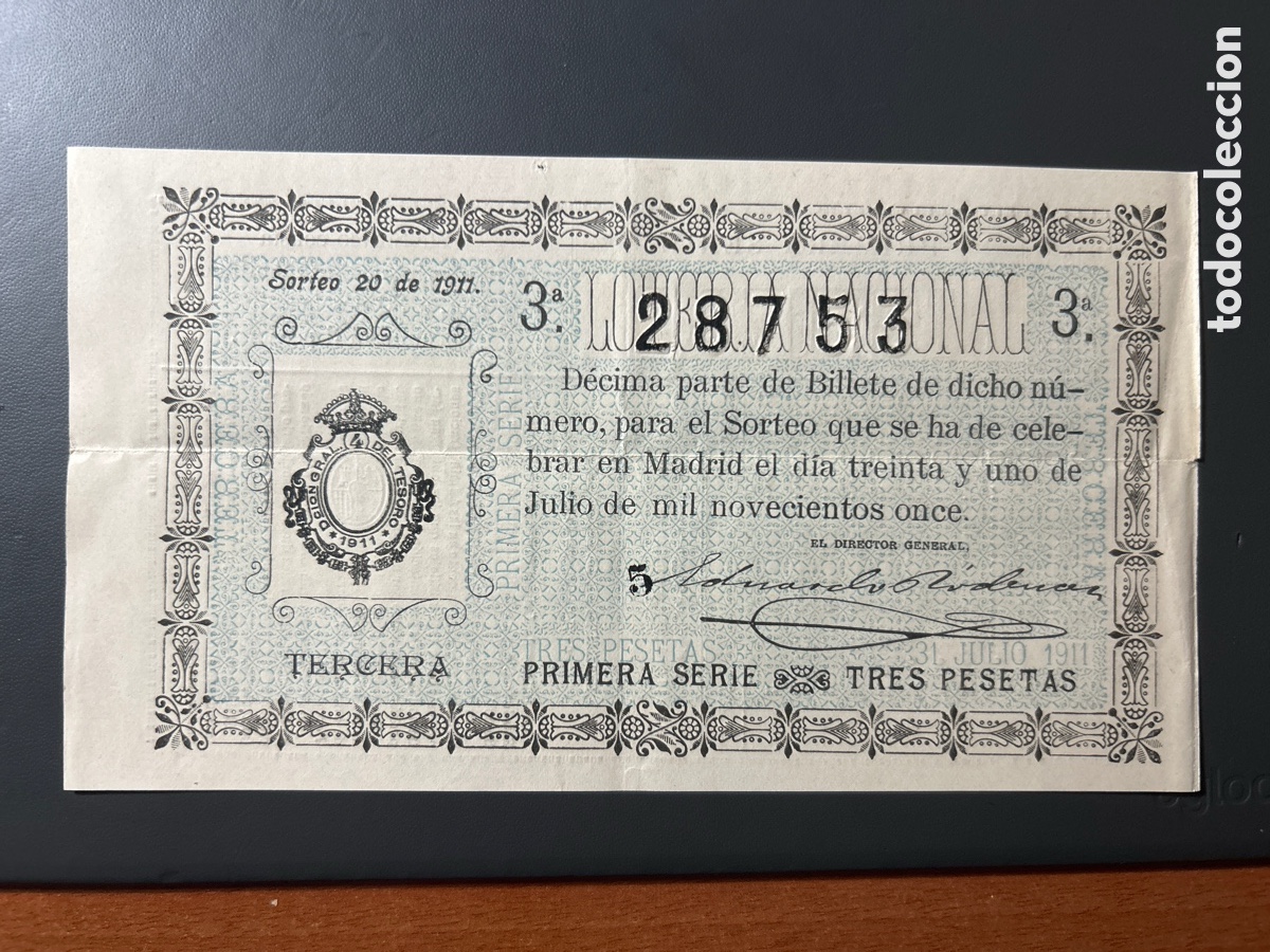 Cupones ONCE: Loteria A&ntilde;o 1911 Sorteo 20 - Foto 1