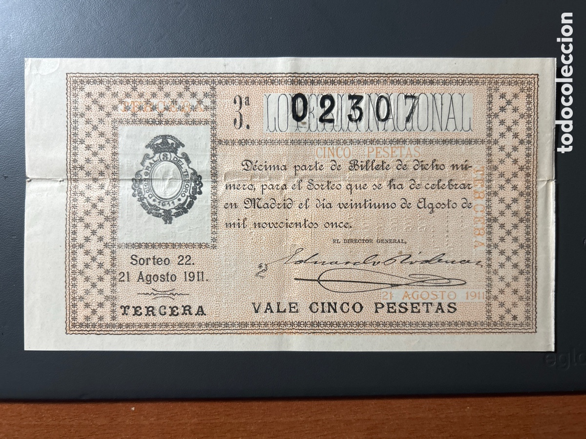 Cupones ONCE: Loteria A&ntilde;o 1911 Sorteo 22 - Foto 1