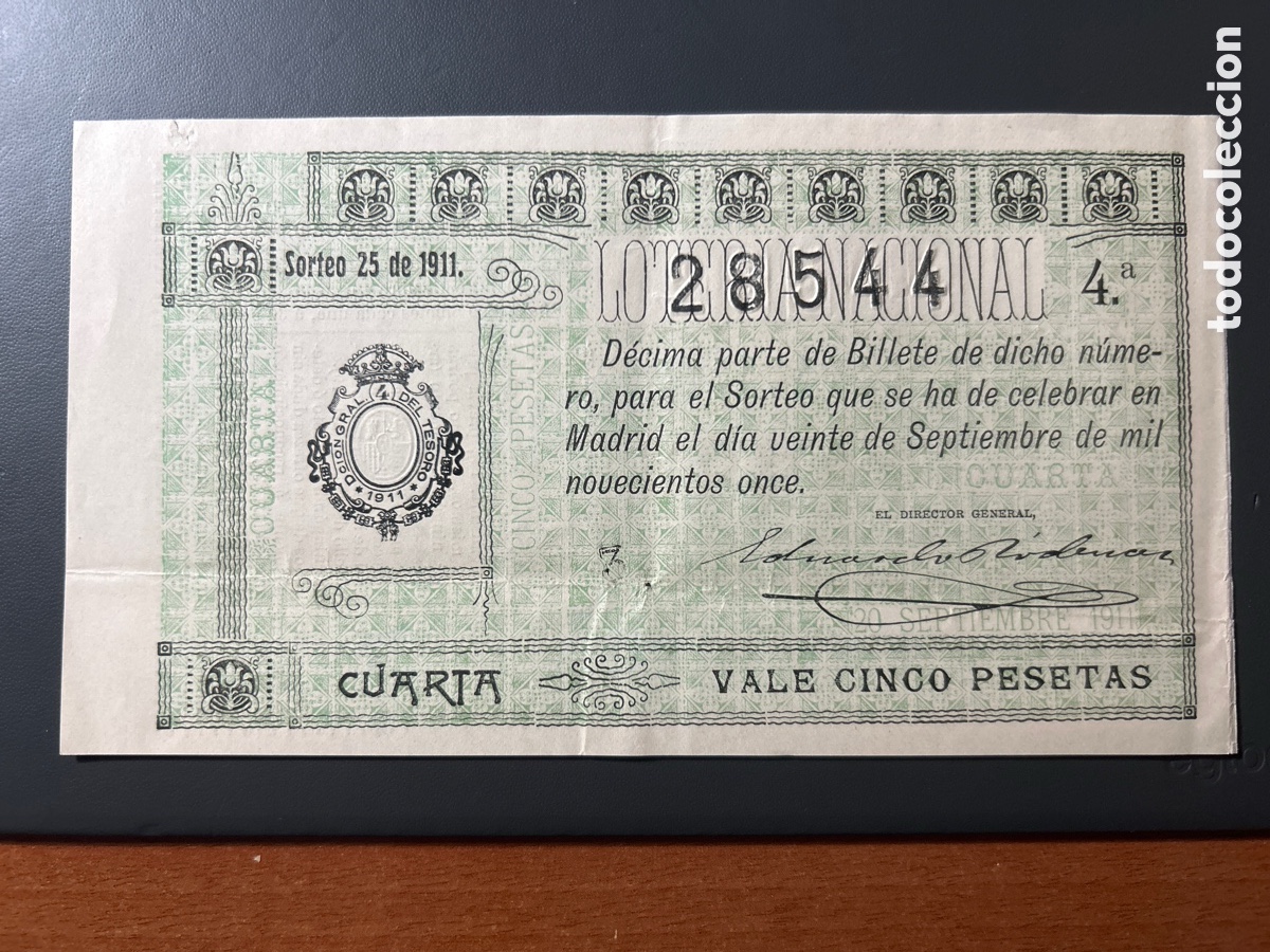 Cupones ONCE: Loteria A&ntilde;o 1911 Sorteo 25 - Foto 1