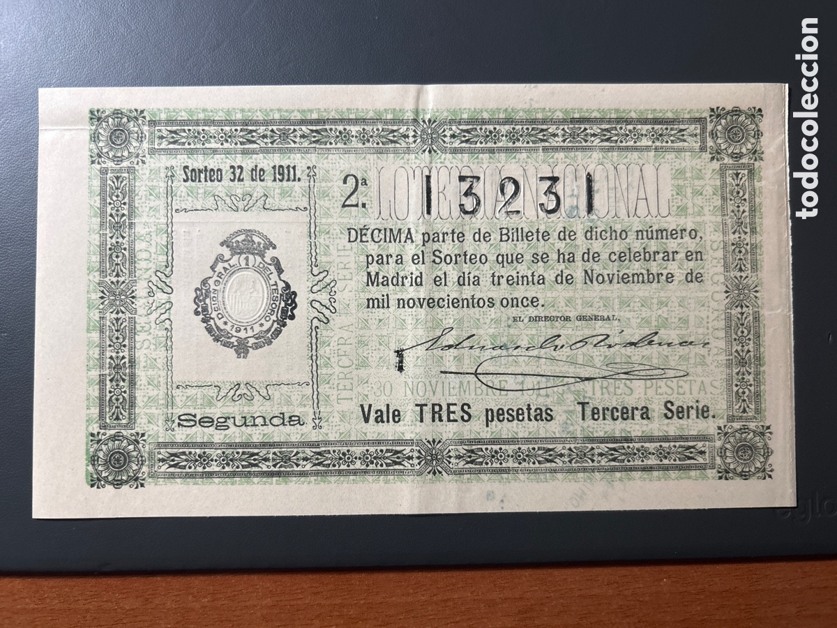 Cupones ONCE: Loteria A&ntilde;o 1911 Sorteo 32 - Foto 1