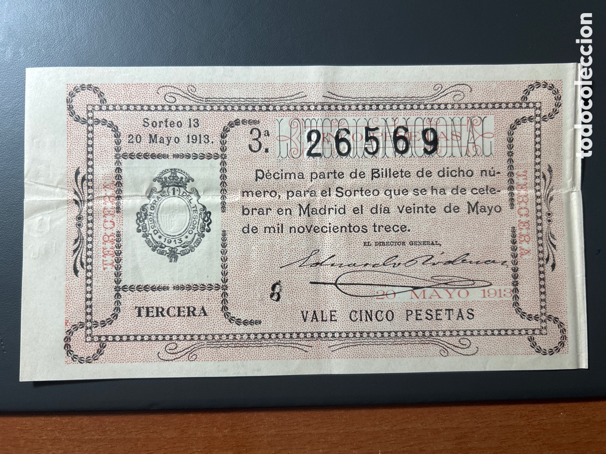 Cupones ONCE: Loteria A&ntilde;o 1913 Sorteo 13 - Foto 1