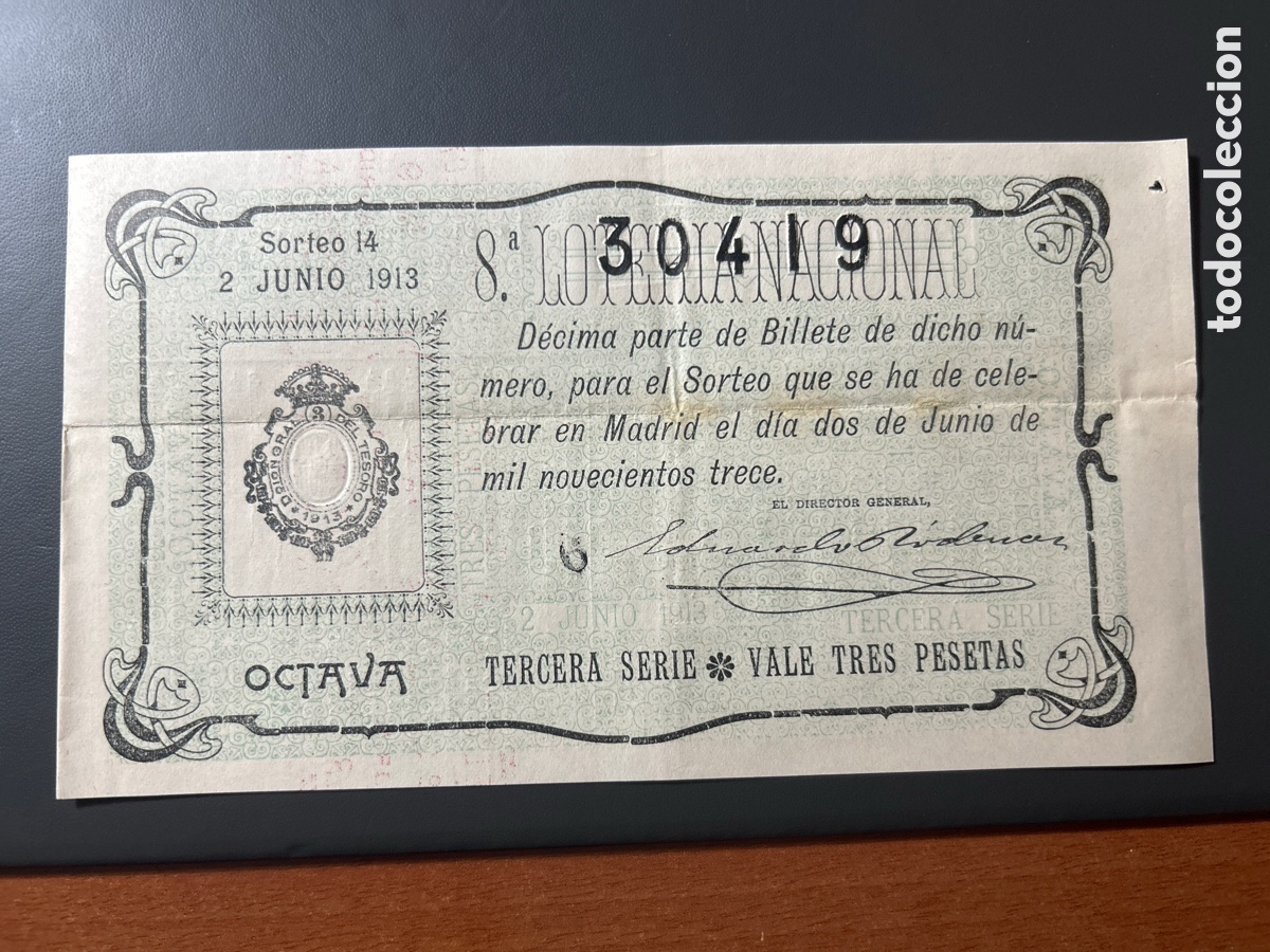 Cupones ONCE: Loteria A&ntilde;o 1913 Sorteo 14 - Foto 1