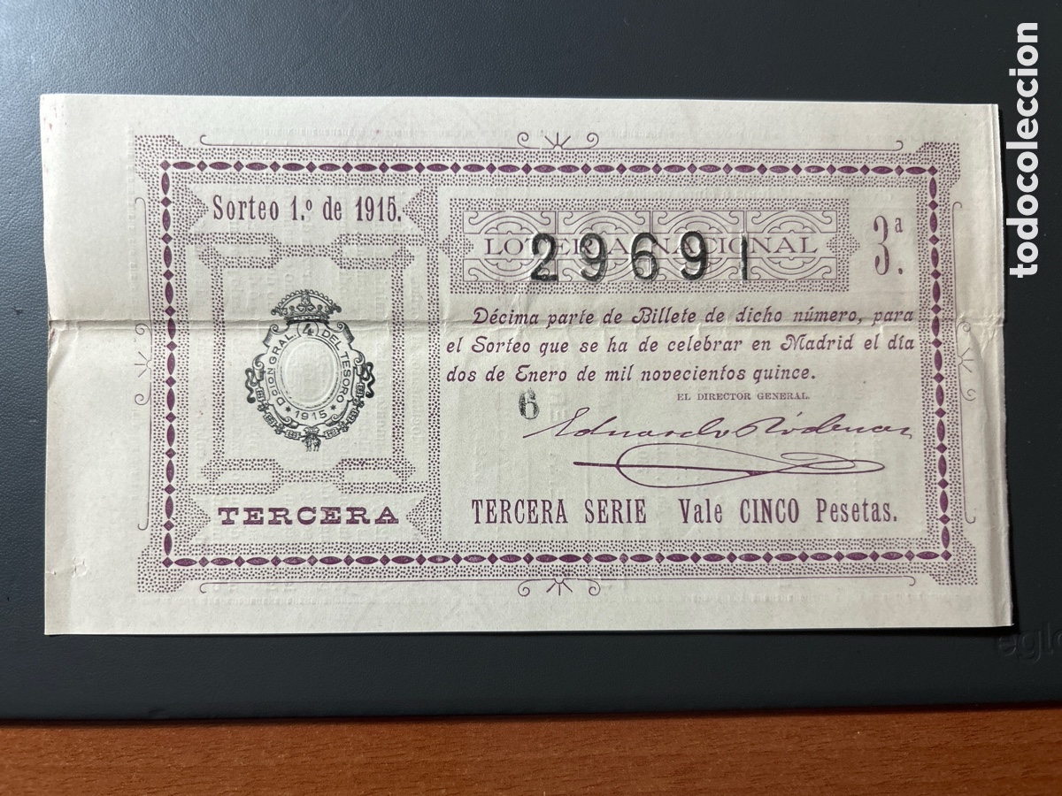 Cupones ONCE: Loteria A&ntilde;o 1915 Sorteo 1 - Foto 1