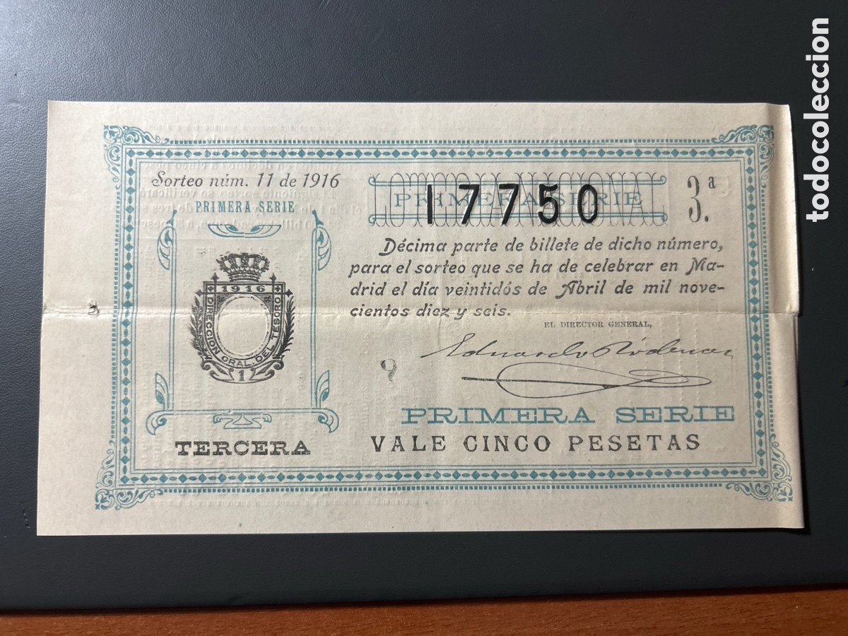 Cupones ONCE: Loteria A&ntilde;o 1916 Sorteo 11 - Foto 1