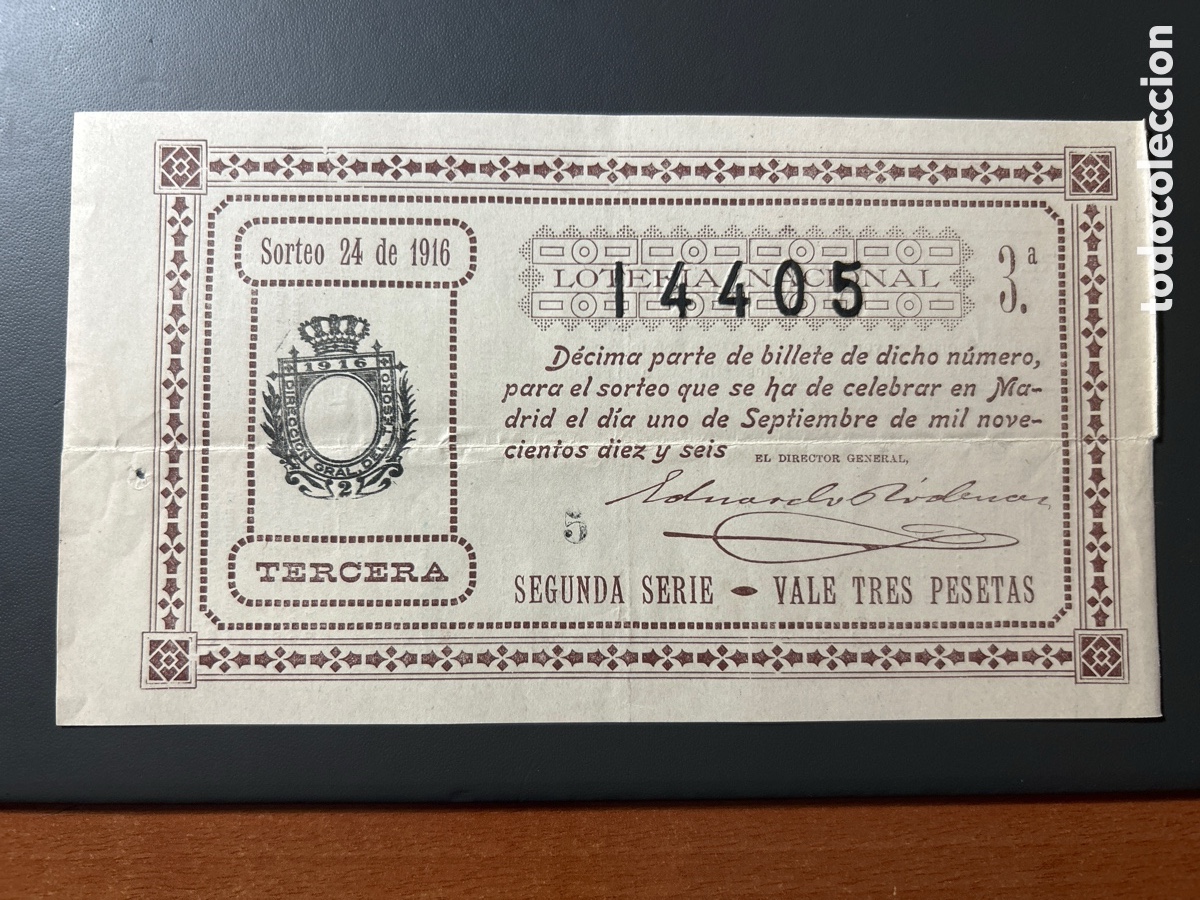 Cupones ONCE: Loteria A&ntilde;o 1916 Sorteo 24 - Foto 1