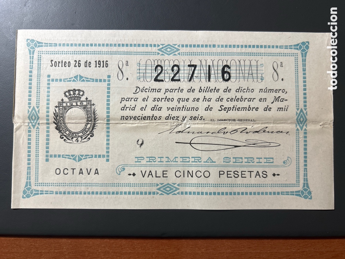Cupones ONCE: Loteria A&ntilde;o 1916 Sorteo 26 - Foto 1