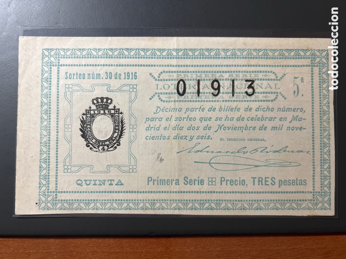 Cupones ONCE: Loteria A&ntilde;o 1916 Sorteo 30 - Foto 1