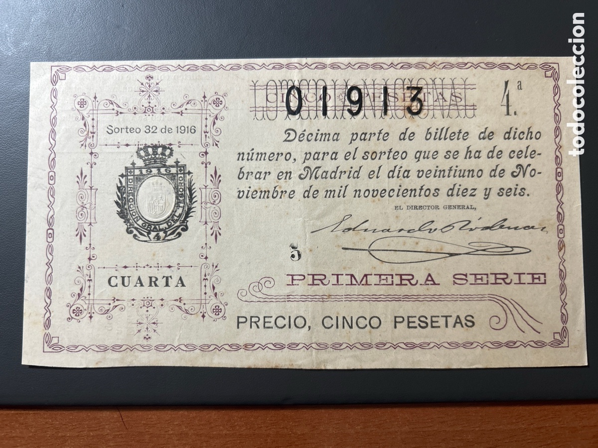Cupones ONCE: Loteria A&ntilde;o 1916 Sorteo 32 - Foto 1