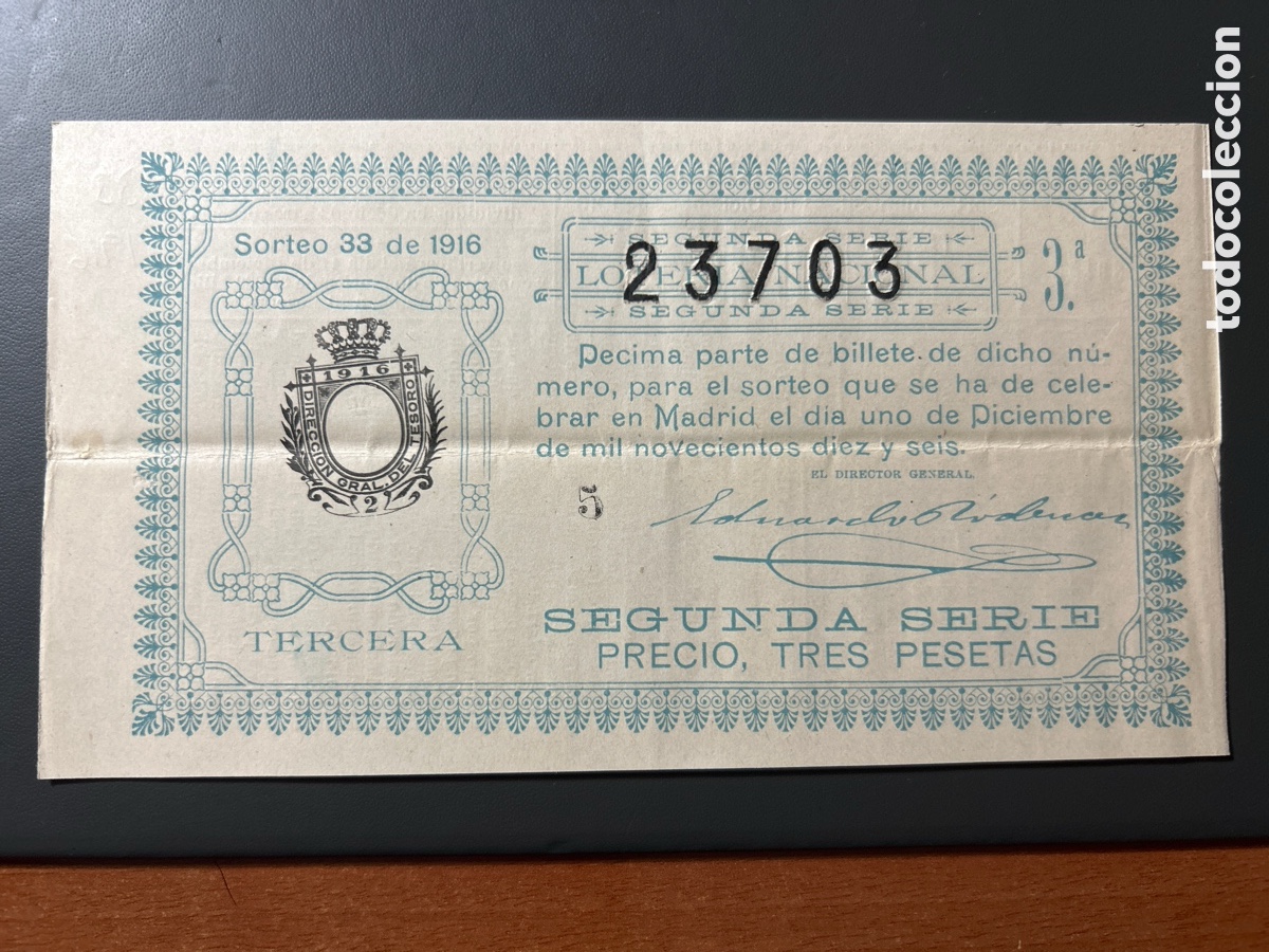 Cupones ONCE: Loteria A&ntilde;o 1916 Sorteo 33 - Foto 1