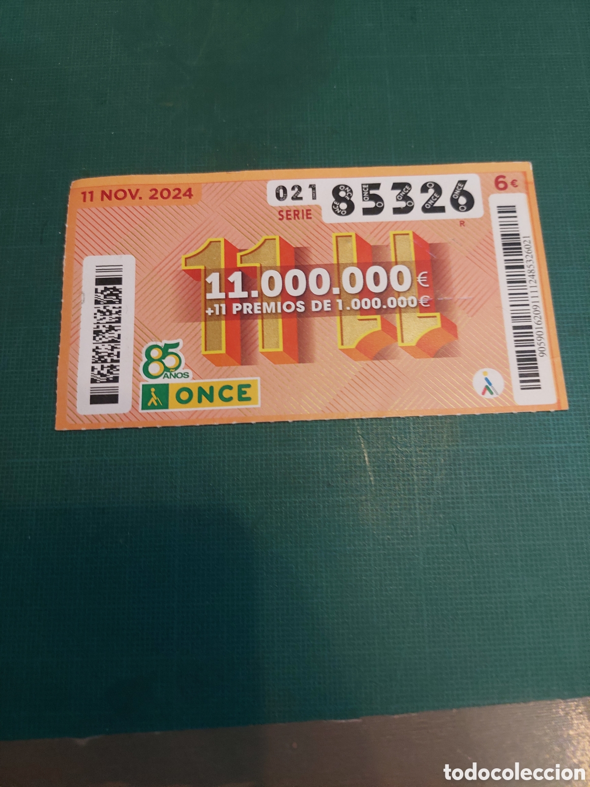 Cupones ONCE: ONCE 2024 SORTEO 11.000000 PREMIOS - Foto 1