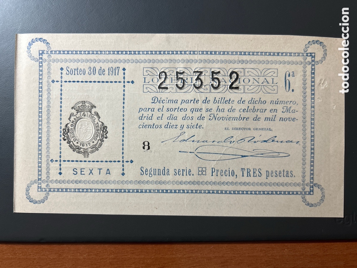 Cupones ONCE: Loteria A&ntilde;o 1917 Sorteo 30 - Foto 1