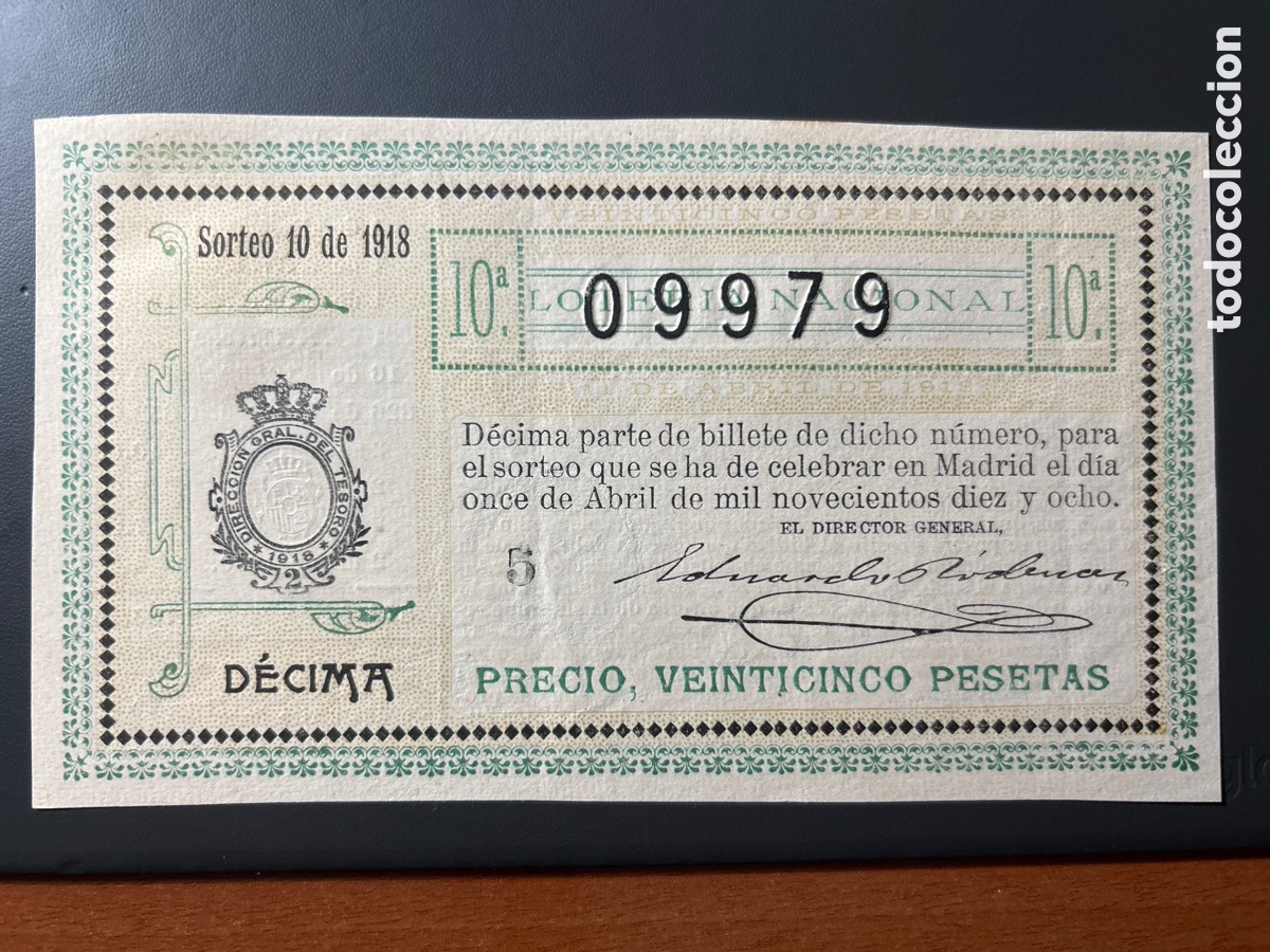 Cupones ONCE: Loteria A&ntilde;o 1918 Sorteo 10 - Foto 1