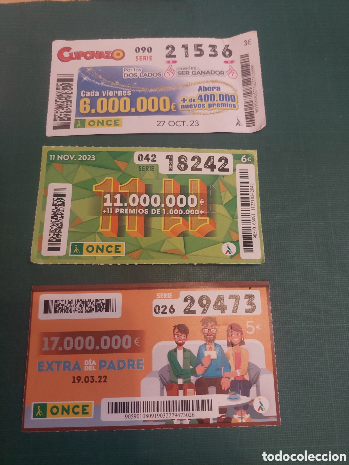 Cupones ONCE: ONCE DECIMOS 2022 2023 EXTRA PADRE - Foto 1
