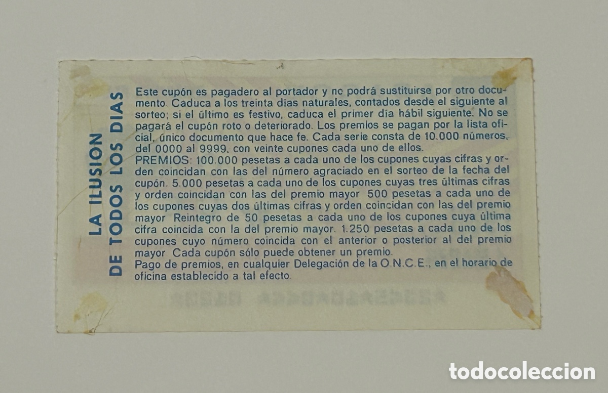 Cupones ONCE: CUP&Oacute;N DE LA ONCE. 4 DE MARZO. 1986. ARAG&Oacute;N - Foto 2