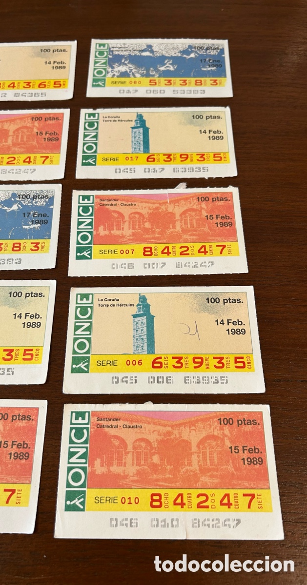 Cupones ONCE: LOTE 25 CUPONES DE LA ONCE. A&Ntilde;O 1989 - Foto 6