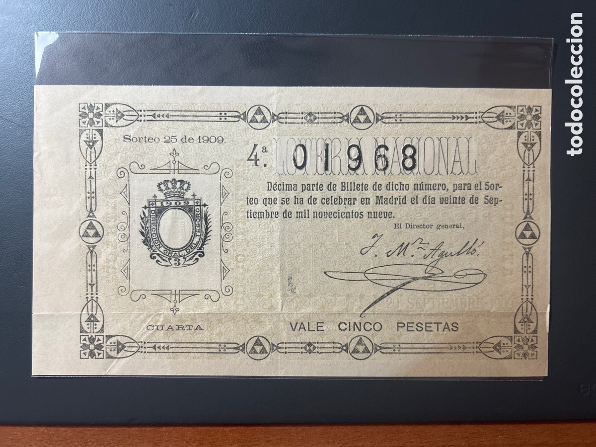 Cupones ONCE: Loteria A&ntilde;o 1909 Sorteo 25 - Foto 1