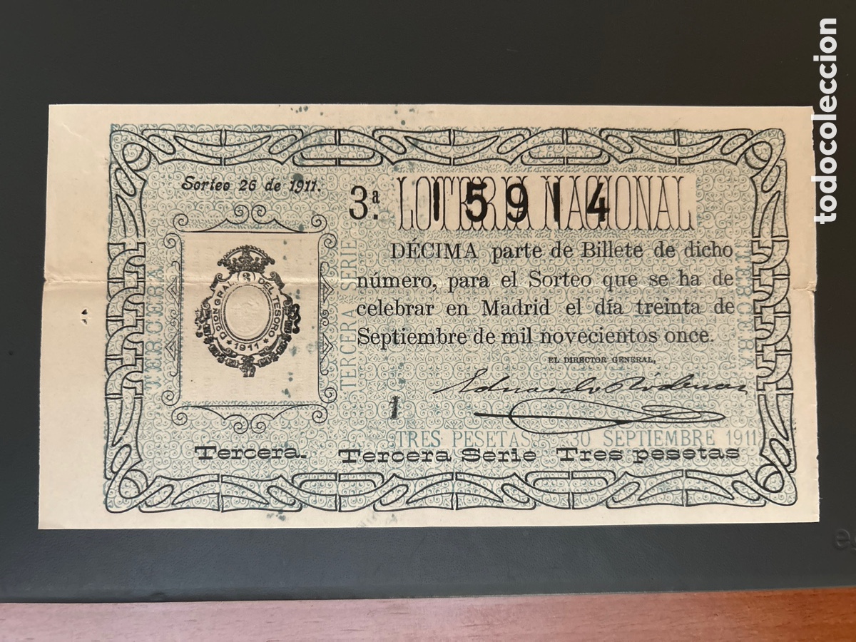 Cupones ONCE: Loteria A&ntilde;o 1911 Sorteo 26 - Foto 1