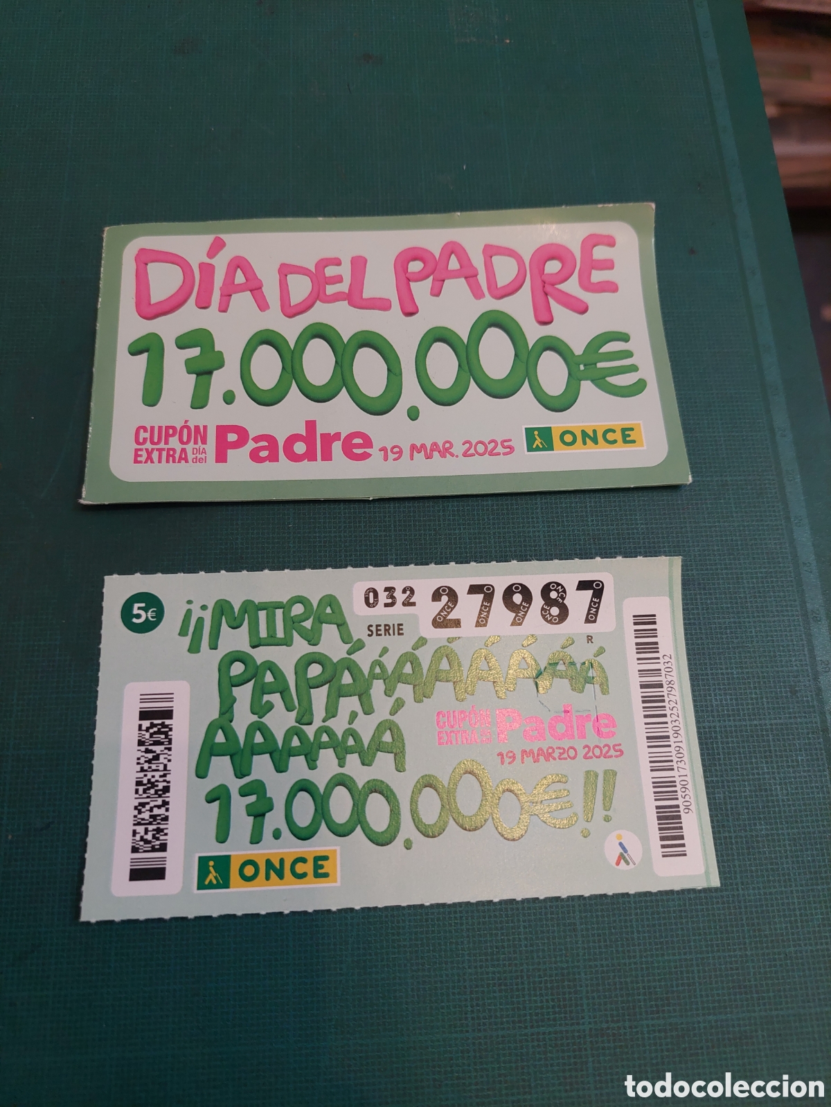 Cupones ONCE: ONCE CUPON 2025 D&Iacute;A PADRE CON CARTERA ONCE - Foto 1