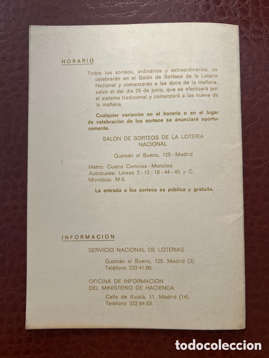 Cupones ONCE: Programa De Sorteos Loter&iacute;a Nacional 1971 Segundo Trimestre - Foto 9