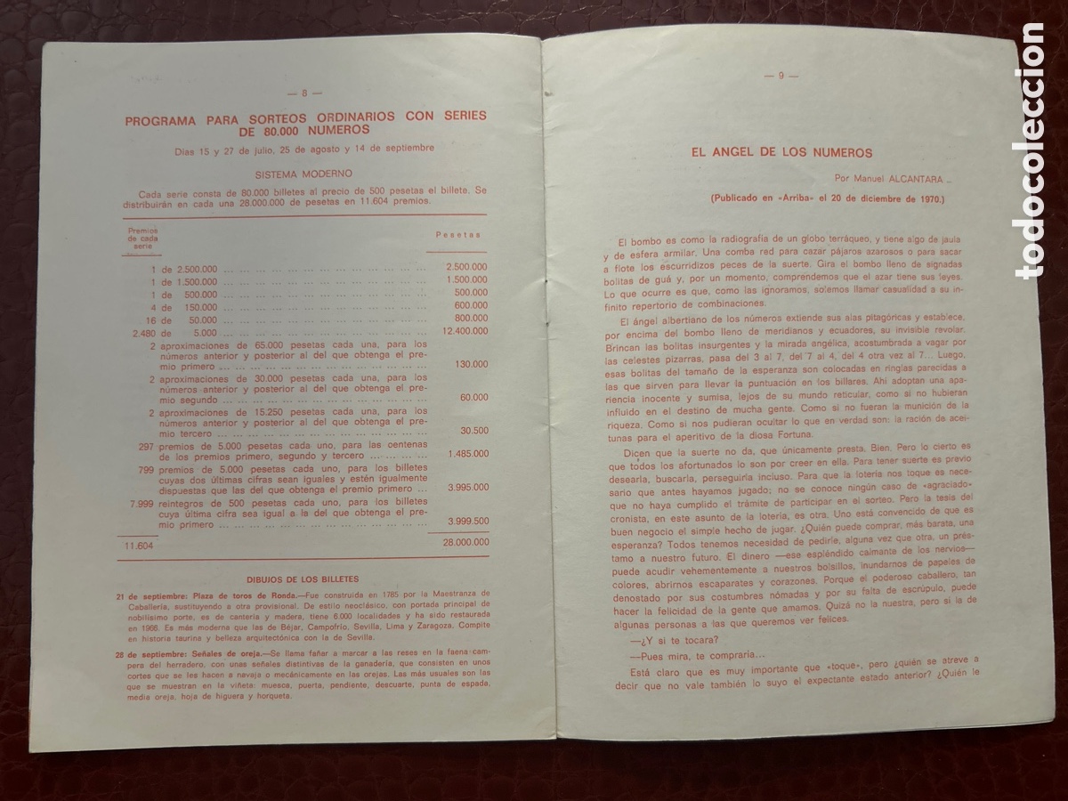 Cupones ONCE: Programa de Sorteos Loter&iacute;a Nacional 1971 tercer trimestre - Foto 7