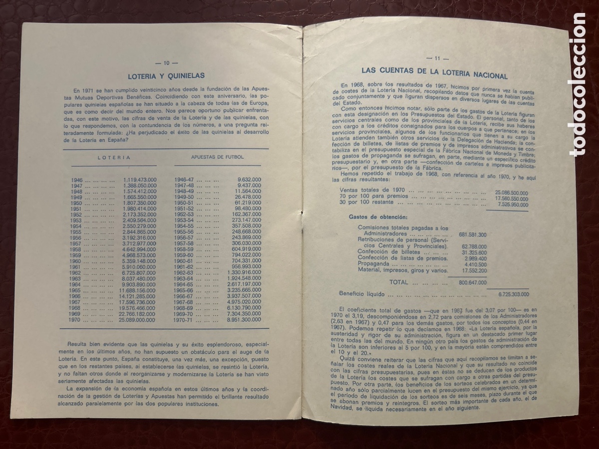 Cupones ONCE: Programa de Sorteos Loter&iacute;a Nacional 1971 Cuarto Trimestre - Foto 8