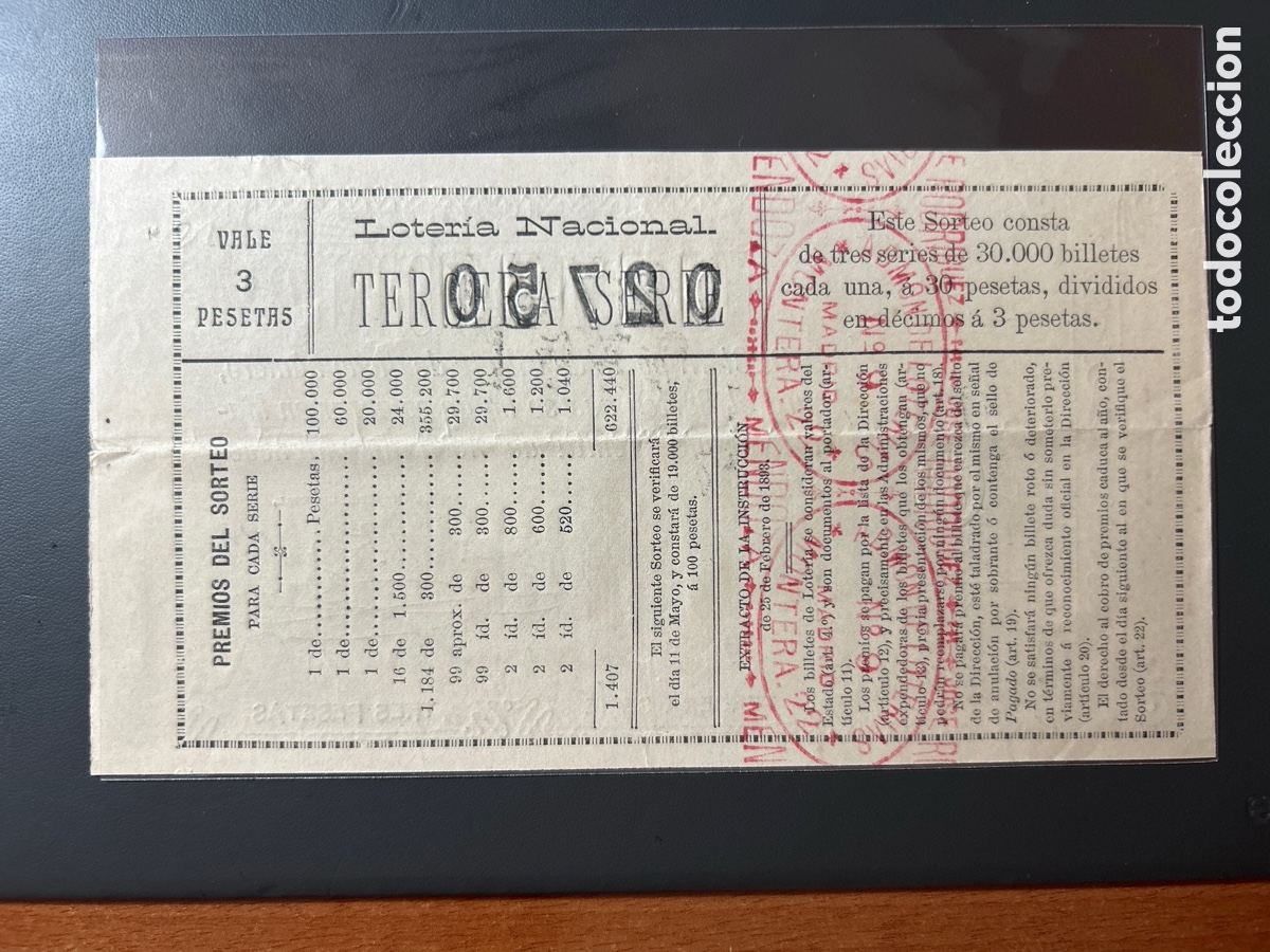 Cupones ONCE: Loteria A&ntilde;o 1910 Sorteo 11 - Foto 2