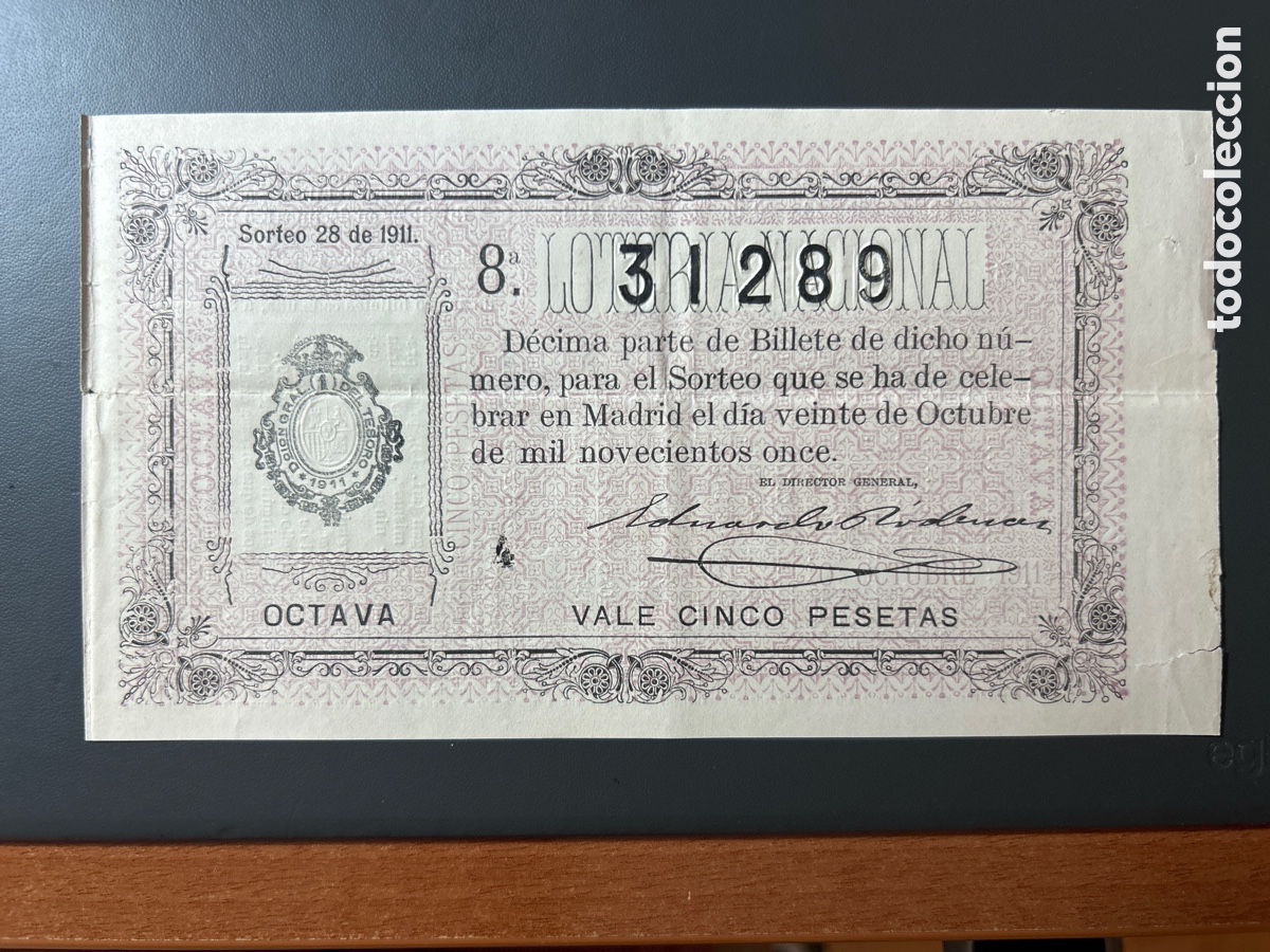 Cupones ONCE: Loteria A&ntilde;o 1911 Sorteo 28 - Foto 1