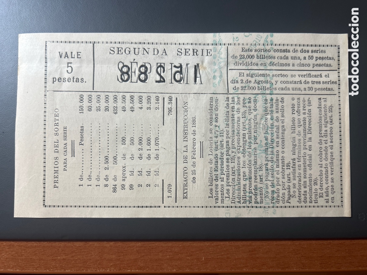 Cupones ONCE: Loteria A&ntilde;o 1915 Sorteo 20 - Foto 2