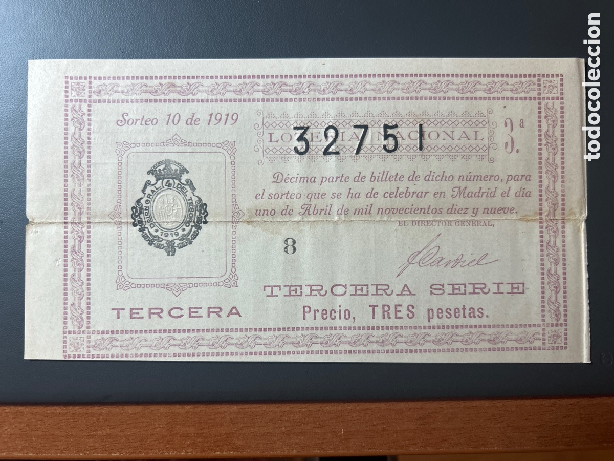 Cupones ONCE: Loteria A&ntilde;o 1919 Sorteo 10 - Foto 1