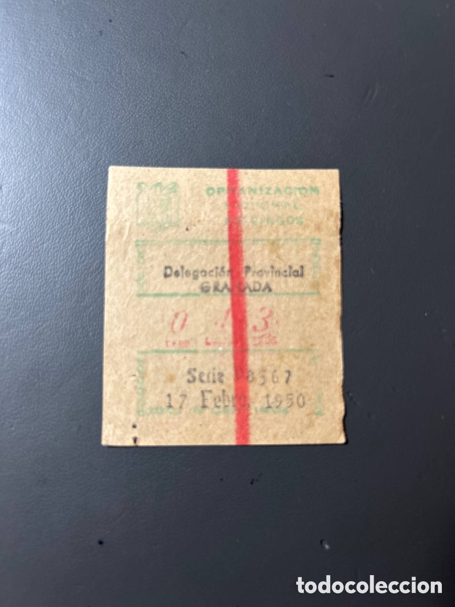 Cupones ONCE: Cupon Once A&ntilde;o 1950 Granada 17 Febrero - Foto 1