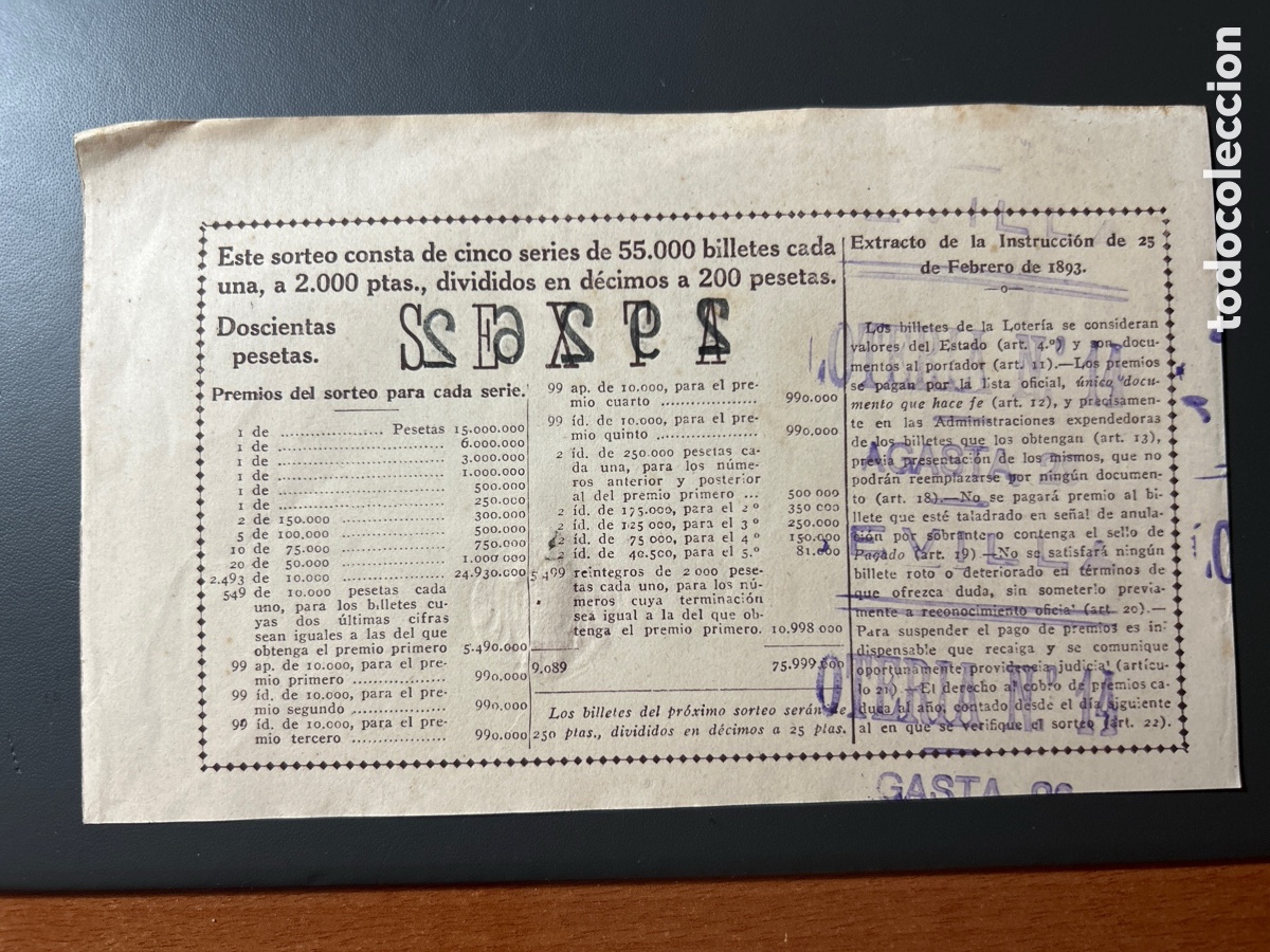 Cupones ONCE: Loteria A&ntilde;o 1948 Sorteo 36 Navidad - Foto 2