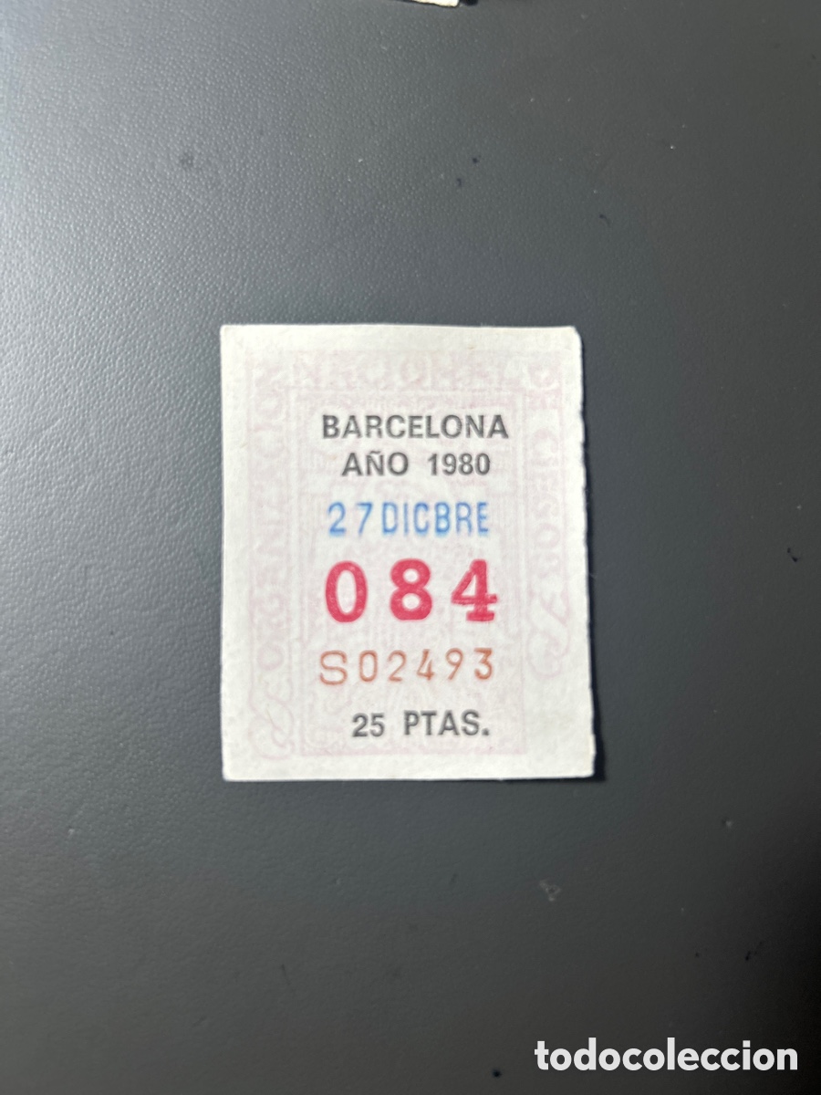 Cupones ONCE: Cupon Once A&ntilde;o 1980 Barcelona 27 Dic N&uacute;m 084 - Foto 1