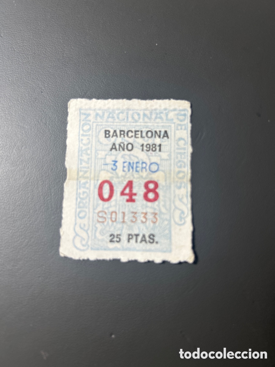 Cupones ONCE: Cupon Once A&ntilde;o 1981 Barcelona 3 Enero N&uacute;m 048 - Foto 1