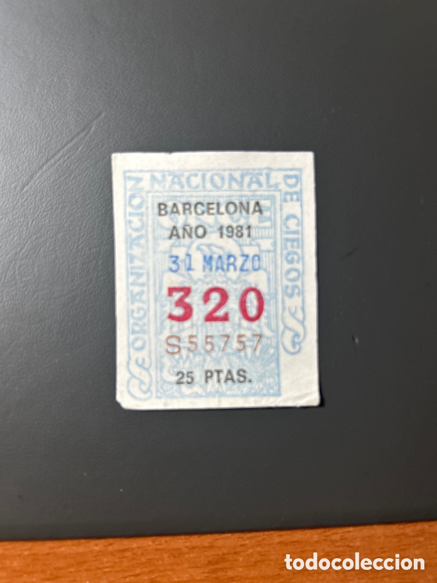 Cupones ONCE: Cupon Once A&ntilde;o 1981 Barcelona 31 Marzo N&uacute;m 320 - Foto 1